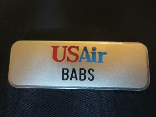 Old Us Air Flight Attendant Name Badge.