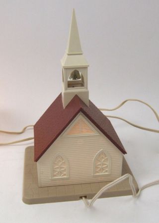 Set of 3 Vintage Hard Plastic Lighted Churches - All 4