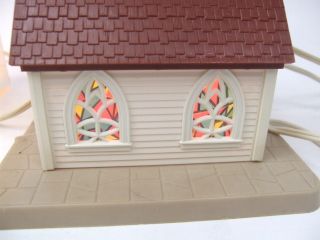 Set of 3 Vintage Hard Plastic Lighted Churches - All 5