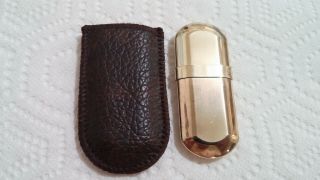 Vintage Marlboro Brass No 6 Lighter in Pouch 2