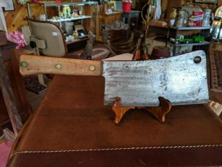 Vintage Lexington 209 Village Blacksmith Heavy Meat Cleaver Butcher Knife 9 "