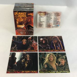 The Planet Of The Apes 2001 Movie Topps Complete 90 Card Set W/ Mark Walburg