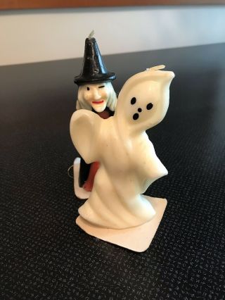 Vintage Halloween Candles Witch And Ghost