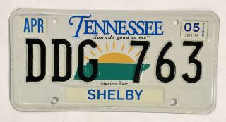 Tennessee Sounds Good To Me License Plate Expire Ddg 763 Volunteer
