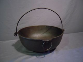 Restored Vintage Griswold No.  3 Erie Cast Iron Pot Scotch Bowl Slant Logo 10 "