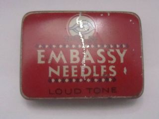 Embassy (eye) Gramophone Needle Tin Loud Tone