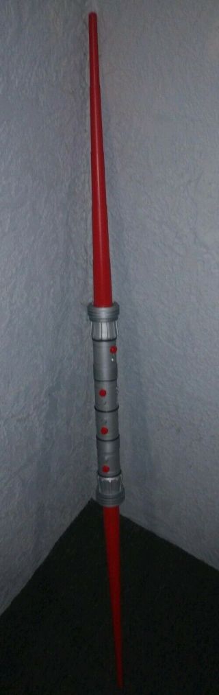 Star Wars Darth Maul Double Bladed Lightsaber Toy 56” 2011 Hasbro Lights Up