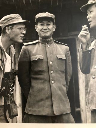 Rare Vintage Korean War 1951 August 북한 장군 인터뷰 판문점 Korea Photo 2