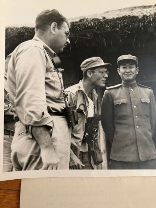 Rare Vintage Korean War 1951 August 북한 장군 인터뷰 판문점 Korea Photo 5