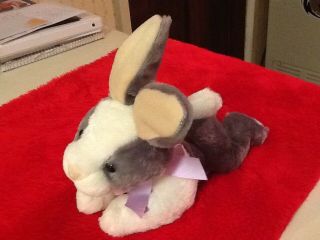 Cleo Plush Easter Bunny Rabbit Sings C,  C Everybody Dance Now,  Ears & Tail Move