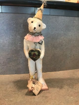 Bethany Lowe " Olde Teddy " Vintage Holiday Bear Designed By Vickie Smyers