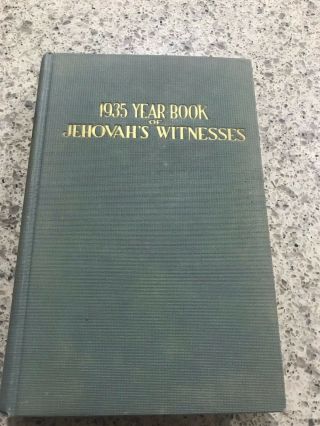 Watchtower 1935 Year Book Of Jehovah 