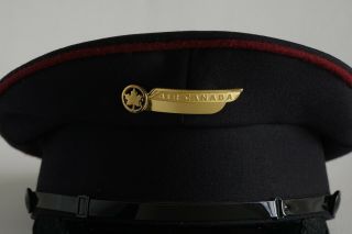 Vintage flight attendant purser uniform hat with Air Canada insignia wings 2