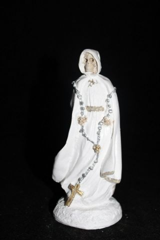 311 Statue Del Rosario White 7.  7 " Santa Muerte Holy Death Religious Preparada
