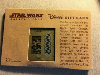 Batuuan Spira Metal Gift Card Star Wars Galaxy 