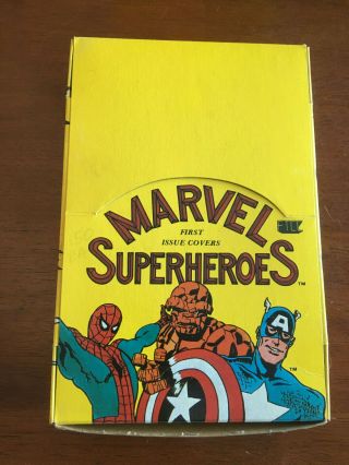 Marvel Superheroes First Issue Covers Trading Card Empty Display Box Ftcc 1984