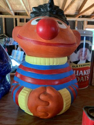 Vintage Rare Ernie Cookie Jar Sesame Street Jim Henson Muppets 973 1973