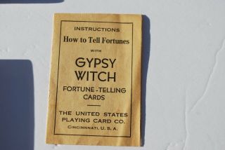 GYPSY WITCH PLAYING CARDS FORTUNE TELLING VINTAGE 5