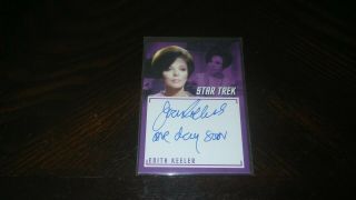 2018 Star Trek Inscription Auto Autograph " One Day Soon " Joan Collins A5