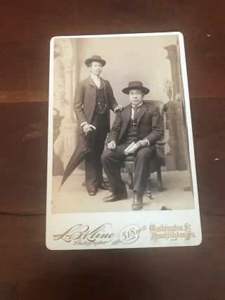 1890s Chinese American Family Cabinet Card Photo - Huntingdon Pennsylania
