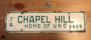 Chapel Hill Unc North Carolina License Plate Nc Tag Topper University College