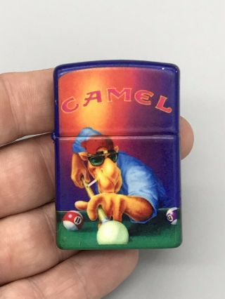 1993 Zippo Joe Camel Pool Player 2 Sided Color Lighter -
