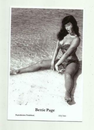 N483) Bettie Page Swiftsure (333/166) Photo Postcard Film Star Pin Up