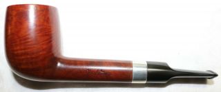 Vintage Yorktown Imported Briar Lovat Estate Pipe With Sterling Silver Band Ex,