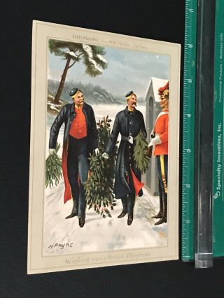 Victorian Christmas Card English Soldiers - Military
