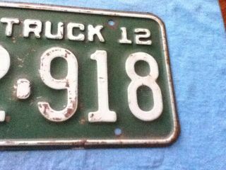 License Plate Vintage Missouri MO Truck 712 918 1970 Rustic USA 4