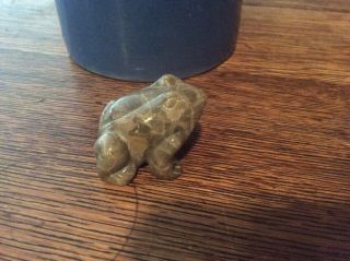Vintage Petoskey Stone Carving Frog Toad Figure Figurine