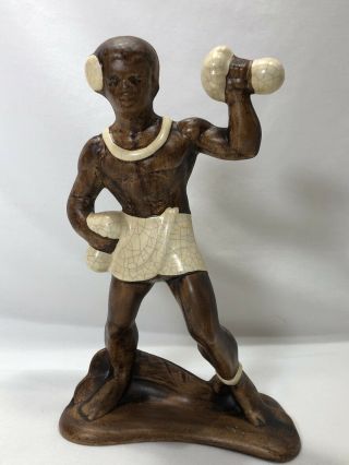 Vintage Treasure Craft Of Hawaii Hula Boy Dancer 11” Figurine Hawaiian Tiki