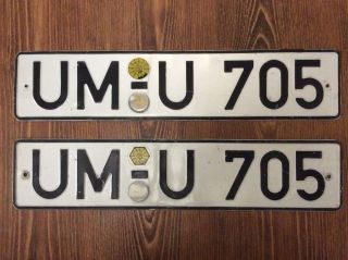 Germany License Plate - Pair 2 Plates