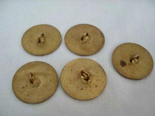 Five Antique Enamel & Gilt Metal Buttons. 6