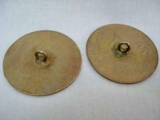 Two large Antique Enamel & Gilt Metal Buttons. 4