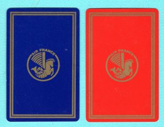 Single Swap Playing Cards Airline Ads Air France Sea Horse Logo Airplane Vintage