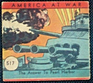 1942 W.  S.  Corp.  America At War Strip Card 517,  The Answer To Pearl Harbor