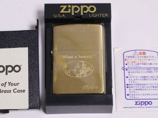 Zippo Solid Brass Windy What A Beauty Rare 02636