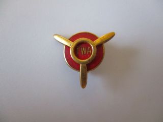 Vintage 1950 Era Twa Airlines 1yr One Year Service Employee Award Pin