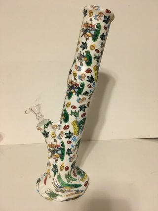 12 " Silicone Rick And Morty Bong Water Pipe For Tobacco Use Only