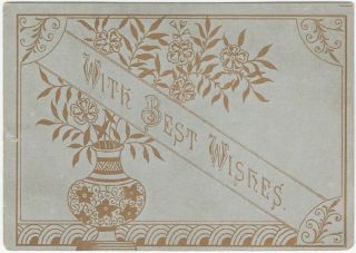1890s Aesthetic Movement Christmas / Year Card
