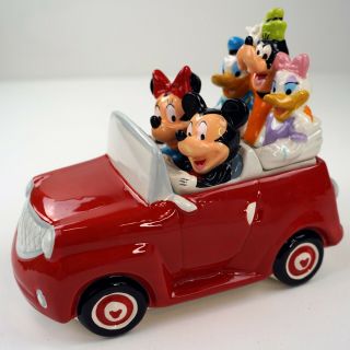 Mickey Mouse & Friends Road Trip Cookie Jar Disney Parks Minnie Donald Goofy F66