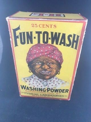 Antique Fun - To - Wash Washing Powder Box With Product