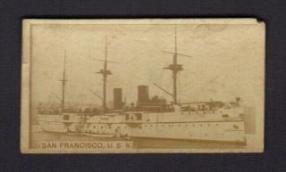 N50 Kinney Tobacco Card - Sweet Caporal Famous Ships Series - Navy San Francisco