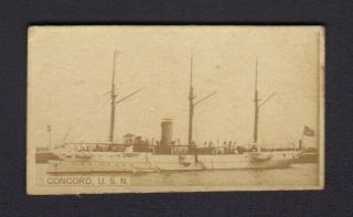 N50 Kinney Tobacco Card - Sweet Caporal Famous Ships Series - Concord U.  S.  Navy