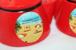 VTG Salt & Pepper shaker set Souvenior Panama City Beach Estate find 3