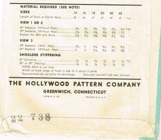 Hollywood 1570: 1930s Vintage Sewing Pattern Starlet Franciska Gall Dress Sz 32B 3