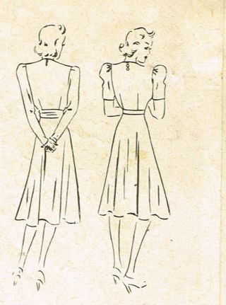 Hollywood 1570: 1930s Vintage Sewing Pattern Starlet Franciska Gall Dress Sz 32B 4