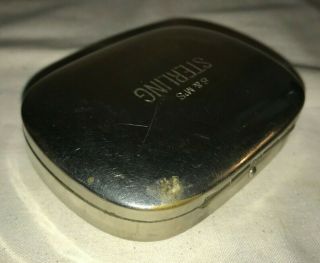 ANTIQUE S&M ' s STERLING FLAT POCKET TIN VINTAGE TOBACCO CAN SMOKING CHEWING OLD 3