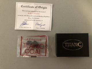R.  M.  S.  Titanic Coal With Certificate Of Origin - White Star Line.